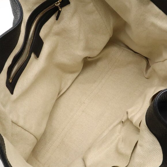 GUCCI Black Leather Shoulder Bag - Picture 6 of 8